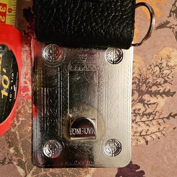 WE Red and Black Scott Leather Kilt Belt with chrome finish Buckle - Picture 2 of 11